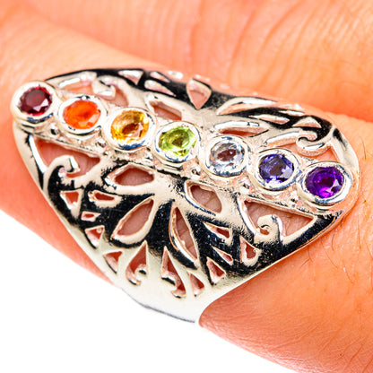 Multi-Stone Chakra Rings handcrafted by Ana Silver Co - RING77189