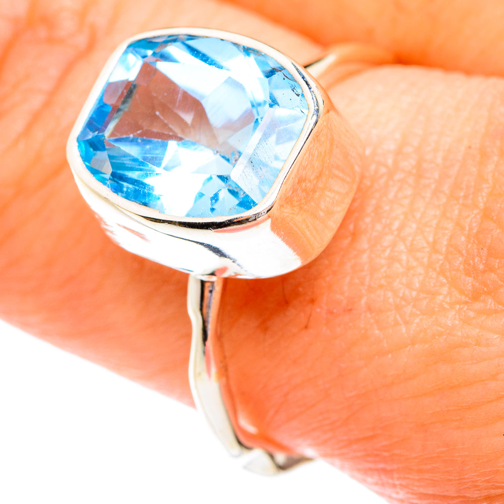 Blue Topaz Rings handcrafted by Ana Silver Co - RING77195