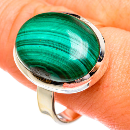 Malachite Rings handcrafted by Ana Silver Co - RING77202