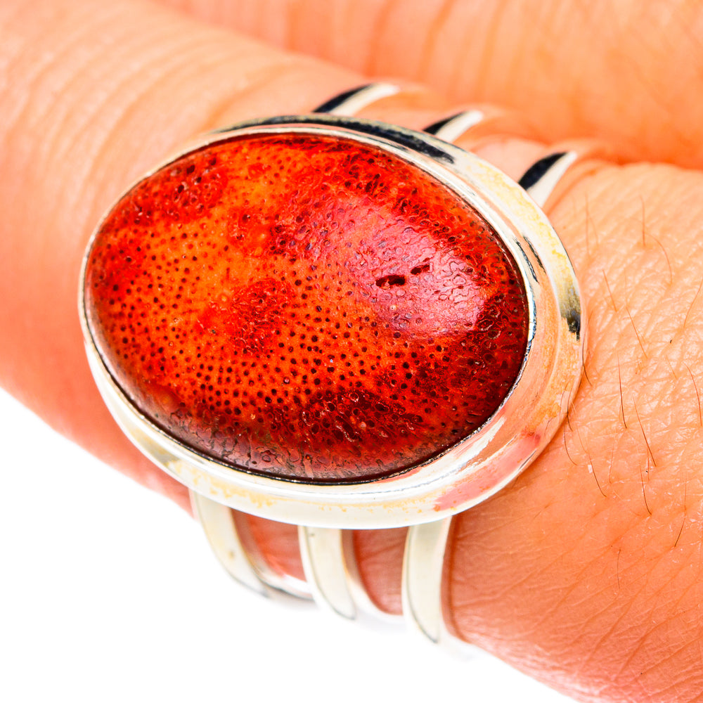 Sponge Coral Rings handcrafted by Ana Silver Co - RING77206