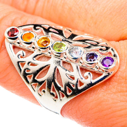 Multi-Stone Chakra Rings handcrafted by Ana Silver Co - RING77218