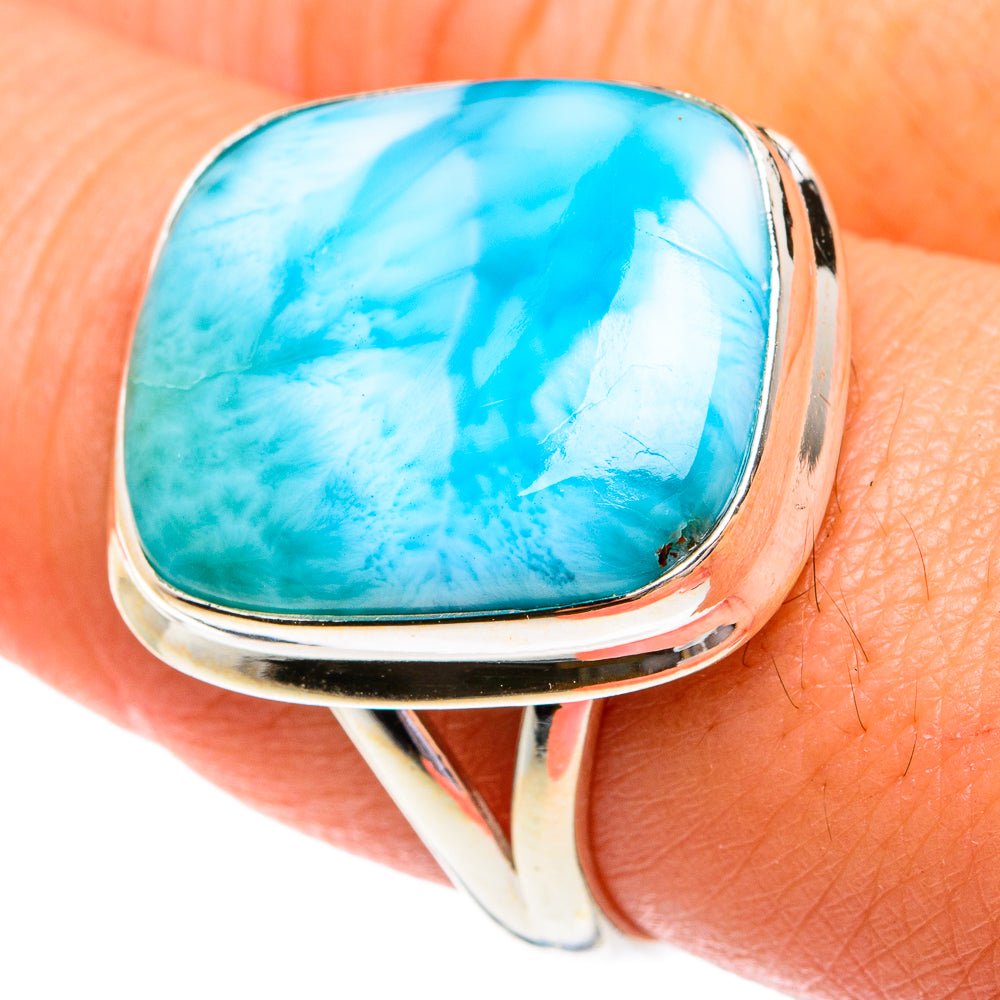 Larimar Rings handcrafted by Ana Silver Co - RING77222
