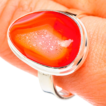 Orange Geode Slice Rings handcrafted by Ana Silver Co - RING77231