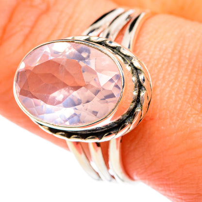 Rose Quartz Rings handcrafted by Ana Silver Co - RING77232