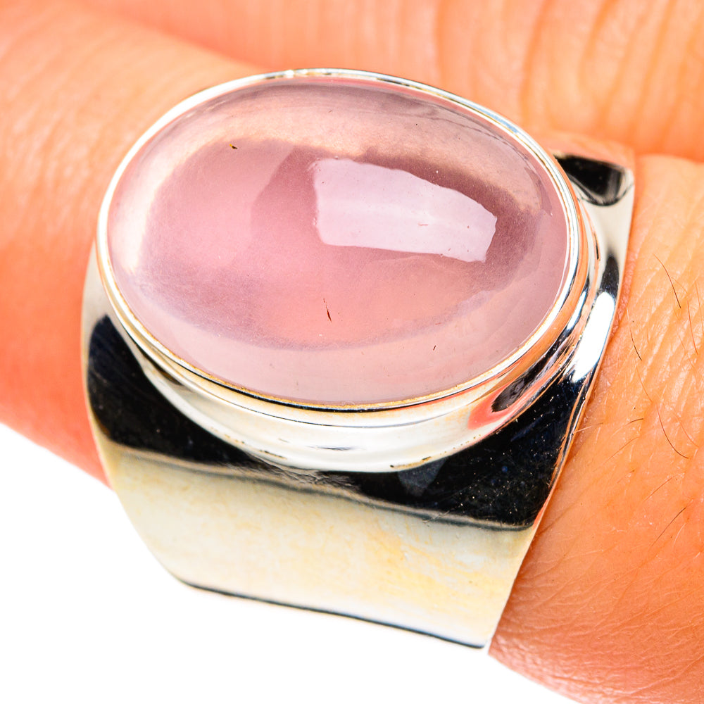 Rose Quartz Rings handcrafted by Ana Silver Co - RING77234