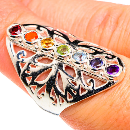 Multi-Stone Chakra Rings handcrafted by Ana Silver Co - RING77244