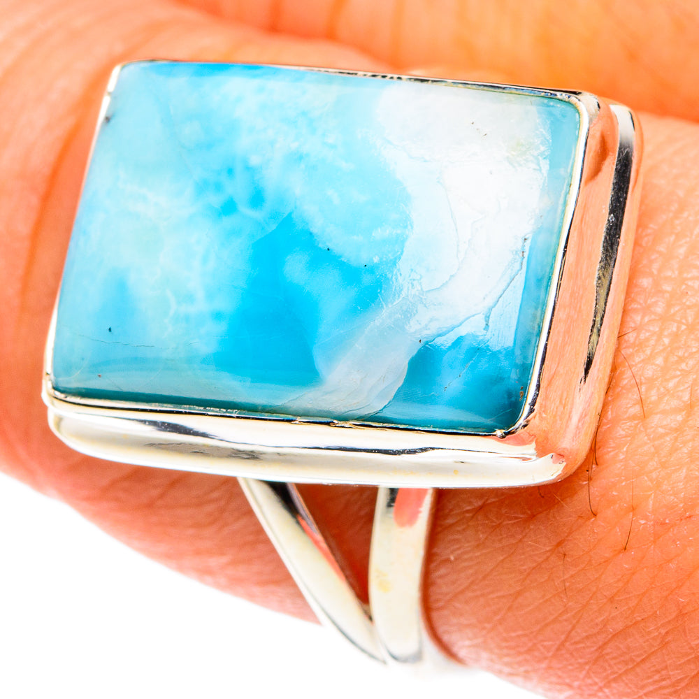 Larimar Rings handcrafted by Ana Silver Co - RING77246