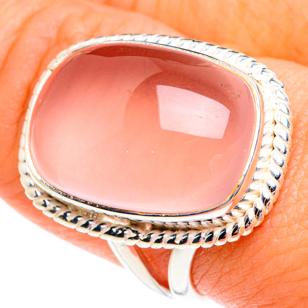 Rose Quartz Rings handcrafted by Ana Silver Co - RING77258