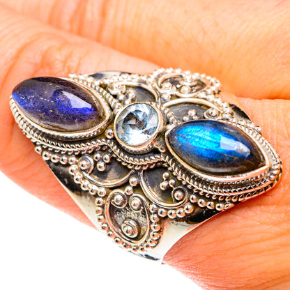 Labradorite Rings handcrafted by Ana Silver Co - RING77287