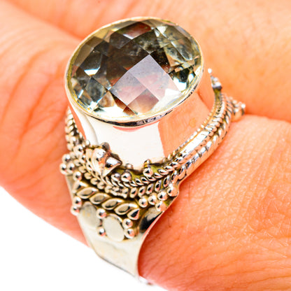 Green Amethyst Rings handcrafted by Ana Silver Co - RING77291