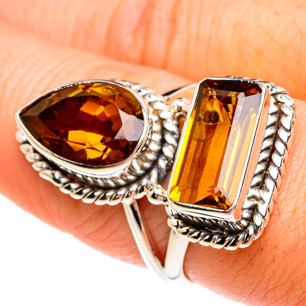 Mandarin Citrine Rings handcrafted by Ana Silver Co - RING77299