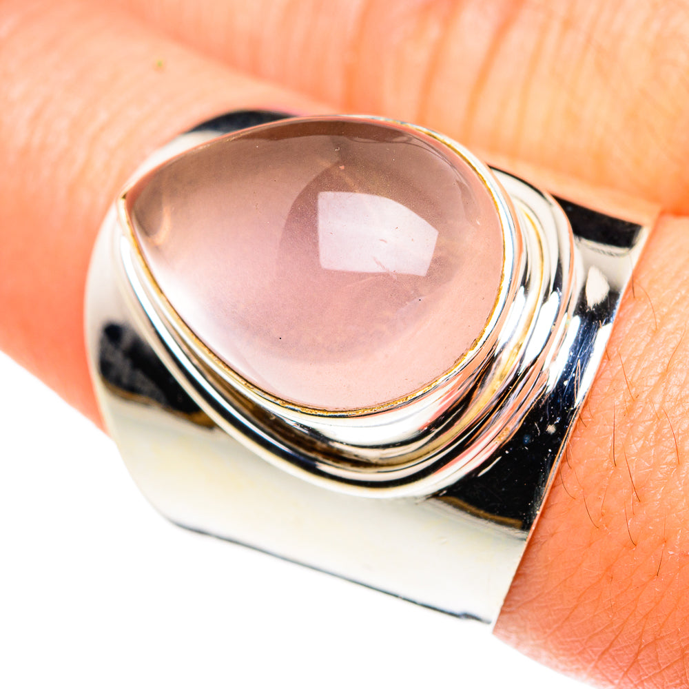 Rose Quartz Rings handcrafted by Ana Silver Co - RING77303