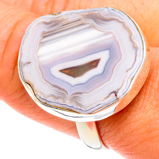 Laguna Lace Agate Rings handcrafted by Ana Silver Co - RING77314