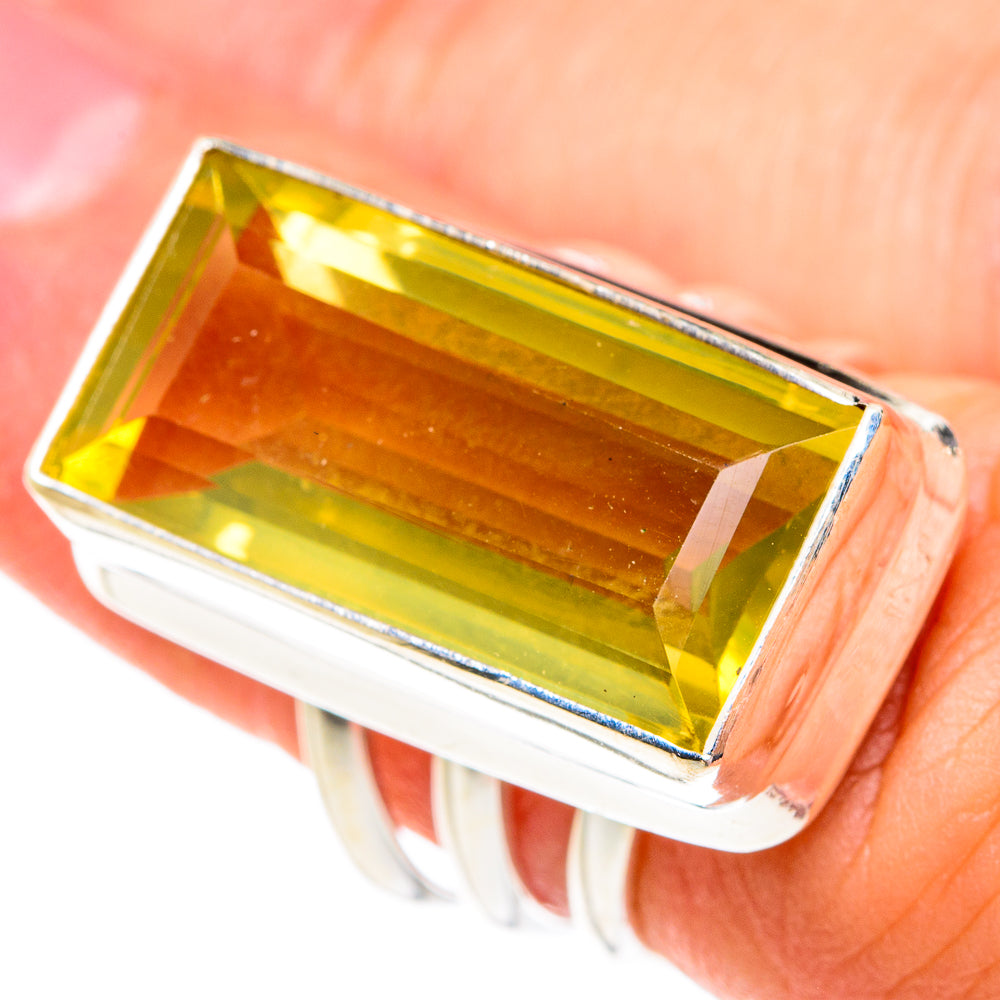 Lemon Quartz Rings handcrafted by Ana Silver Co - RING77319