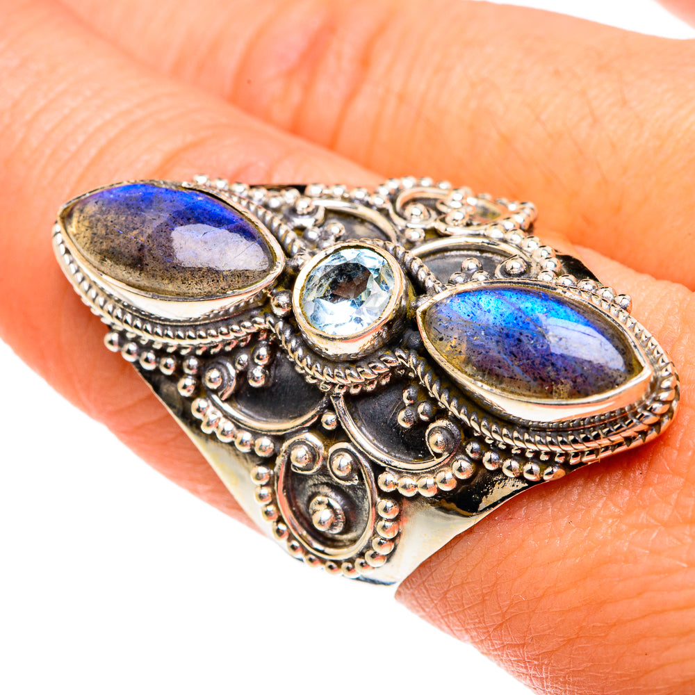 Labradorite Rings handcrafted by Ana Silver Co - RING77331