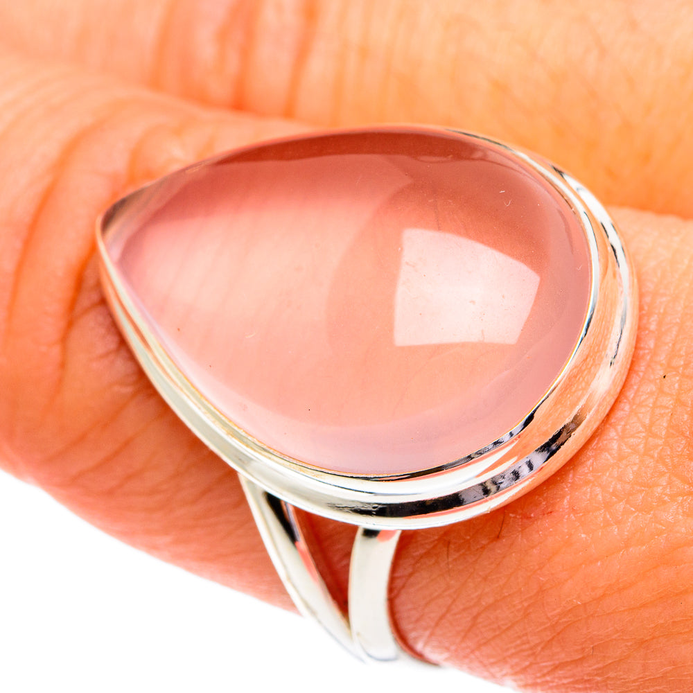 Rose Quartz Rings handcrafted by Ana Silver Co - RING77342