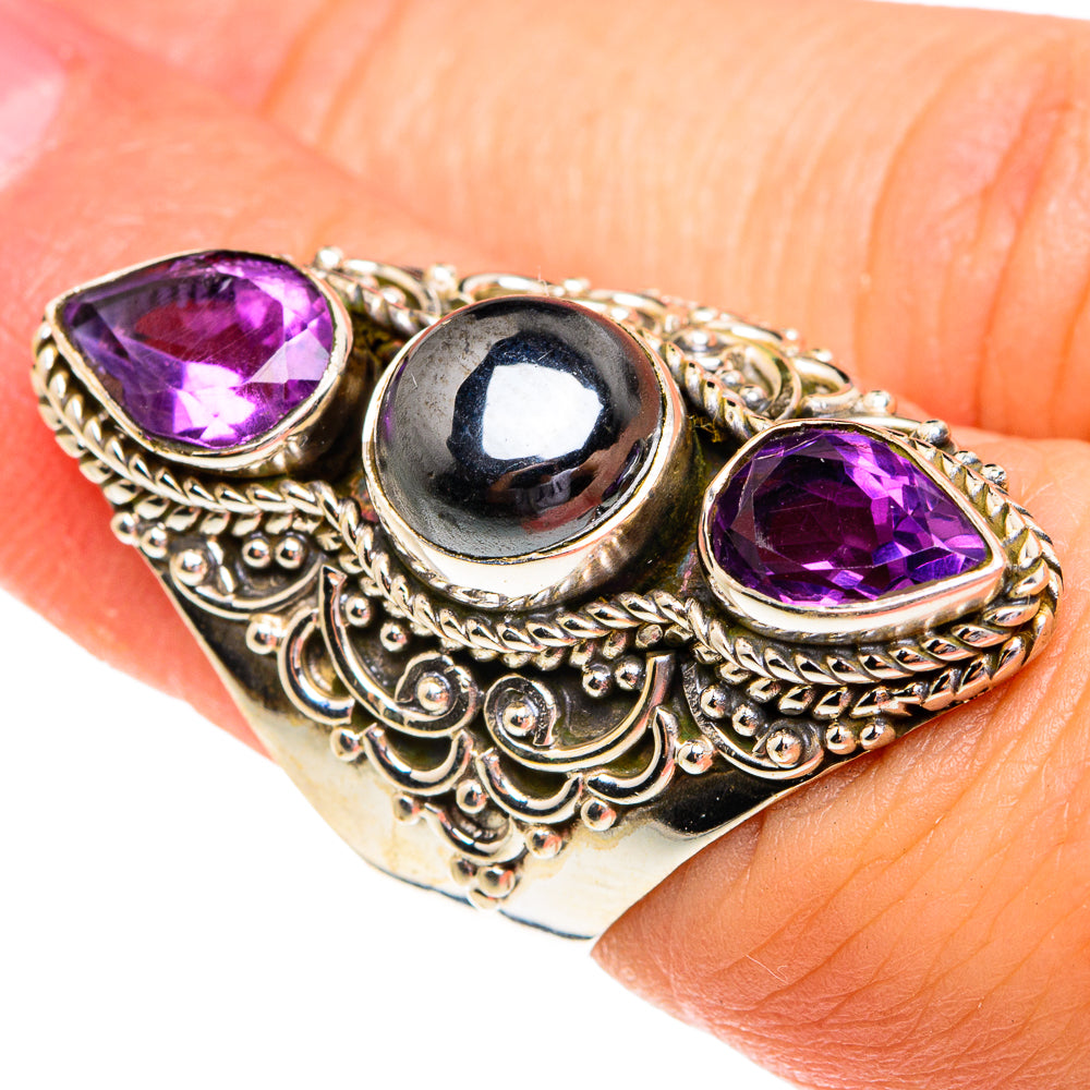 Hematite Rings handcrafted by Ana Silver Co - RING77349