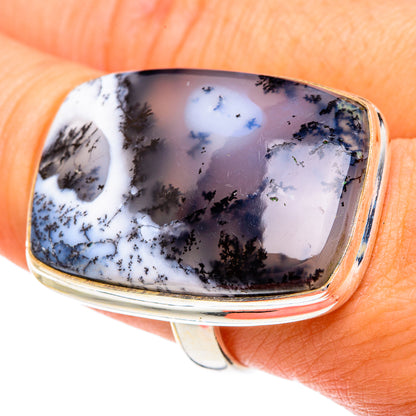 Dendritic Opal Rings handcrafted by Ana Silver Co - RING77353