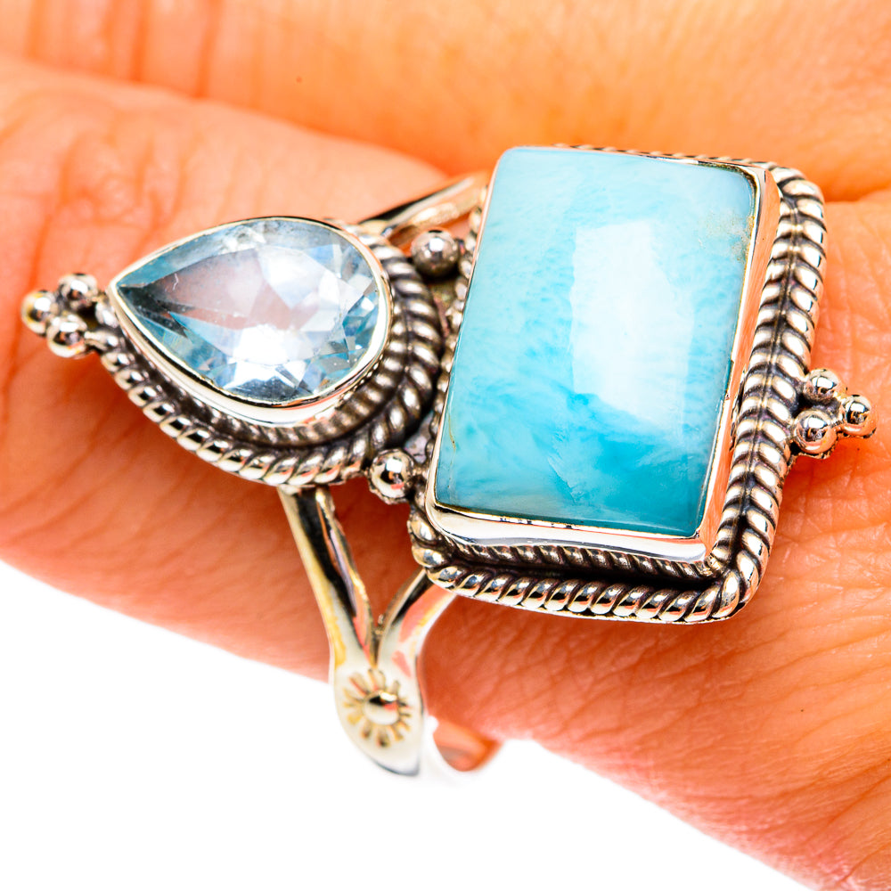 Larimar Rings handcrafted by Ana Silver Co - RING77368