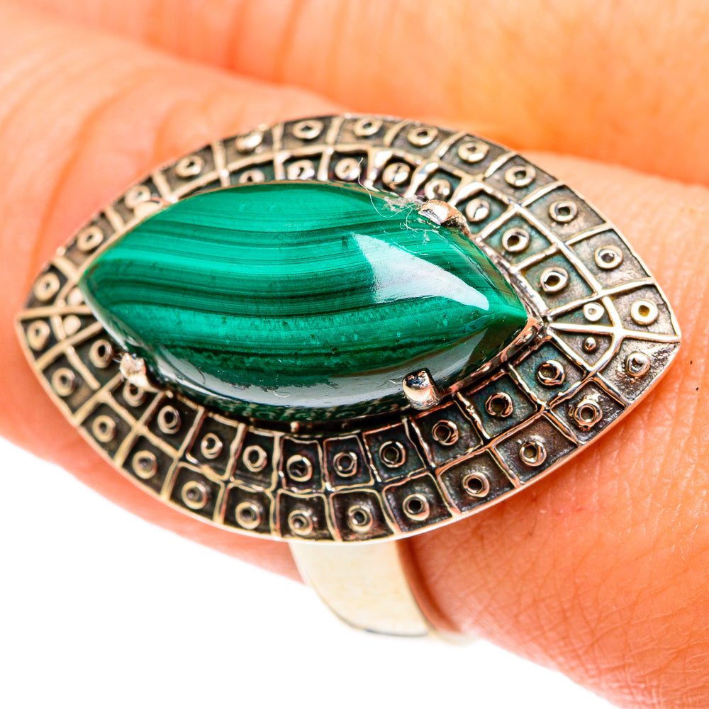 Malachite Rings handcrafted by Ana Silver Co - RING77369