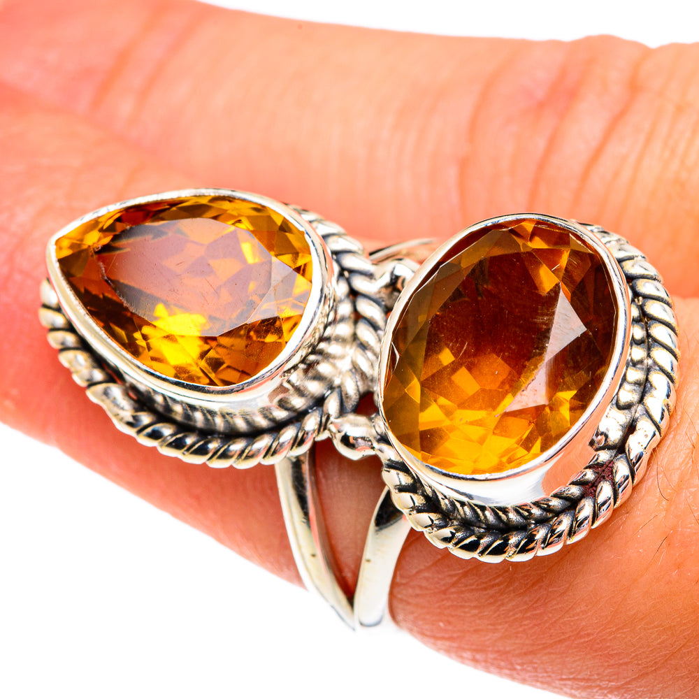 Mandarin Citrine Rings handcrafted by Ana Silver Co - RING77372