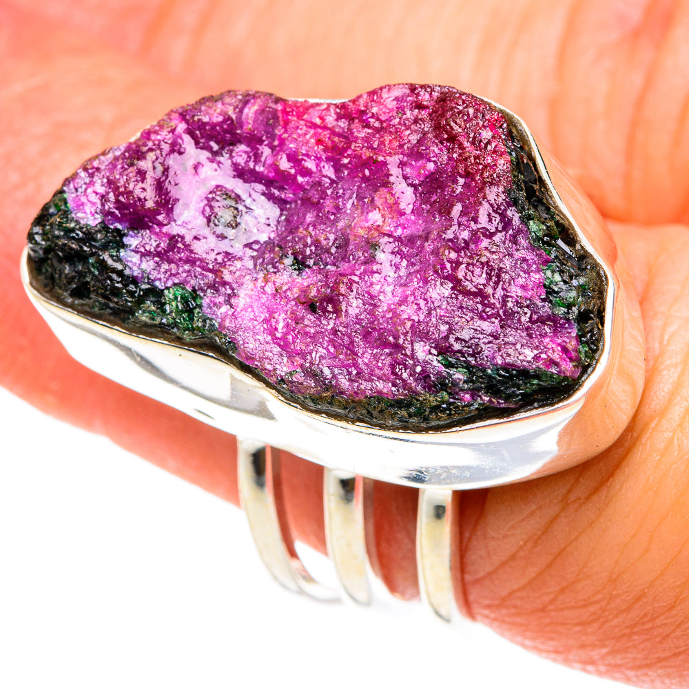 Ruby Zoisite Rings handcrafted by Ana Silver Co - RING77374
