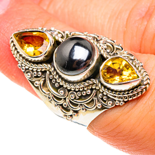 Hematite Rings handcrafted by Ana Silver Co - RING77375