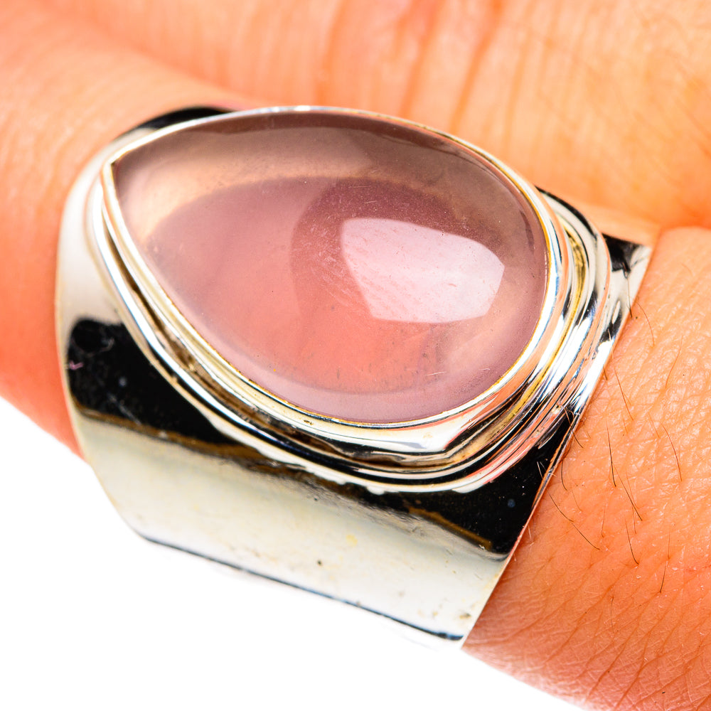 Rose Quartz Rings handcrafted by Ana Silver Co - RING77376
