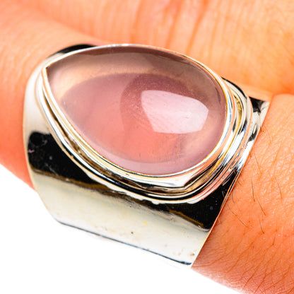 Rose Quartz Rings handcrafted by Ana Silver Co - RING77376
