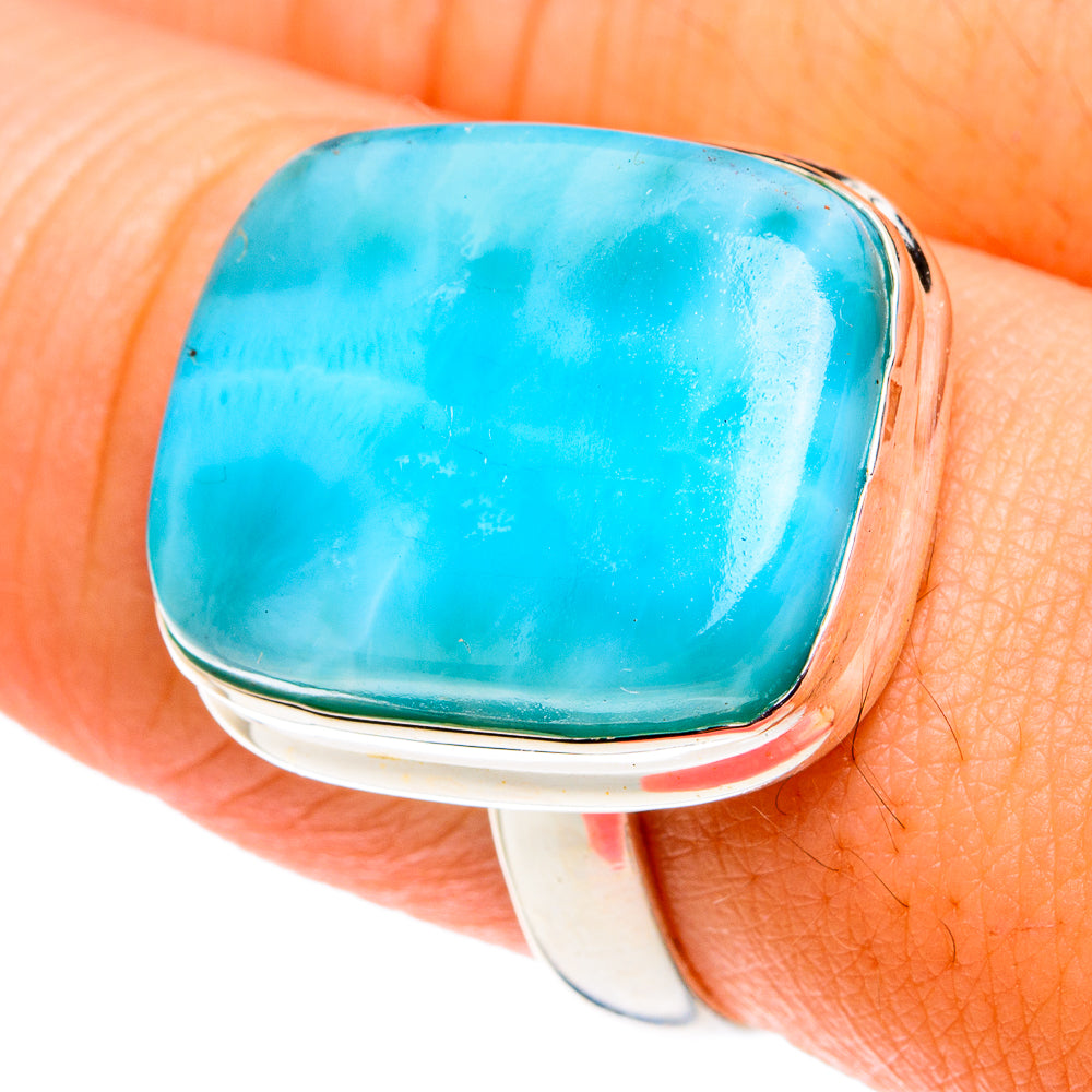 Larimar Rings handcrafted by Ana Silver Co - RING77378