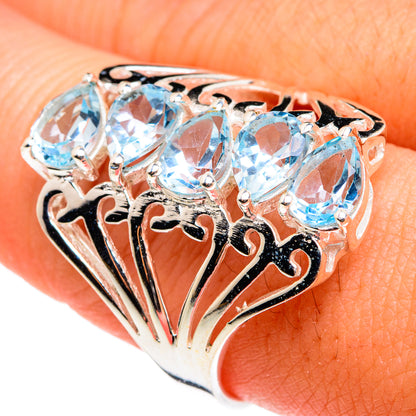 Blue Topaz Rings handcrafted by Ana Silver Co - RING77380