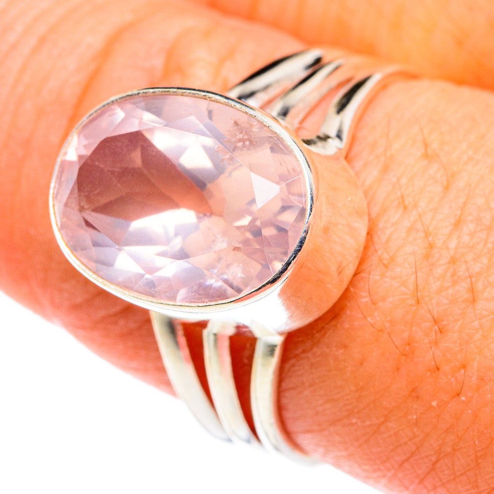 Rose Quartz Rings handcrafted by Ana Silver Co - RING77391