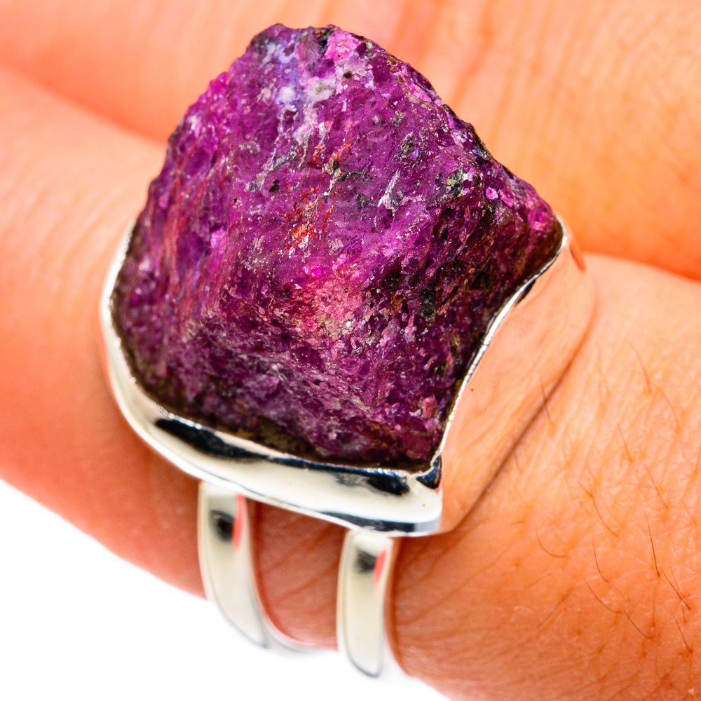 Ruby Zoisite Rings handcrafted by Ana Silver Co - RING77394