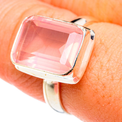 Rose Quartz Rings handcrafted by Ana Silver Co - RING77395