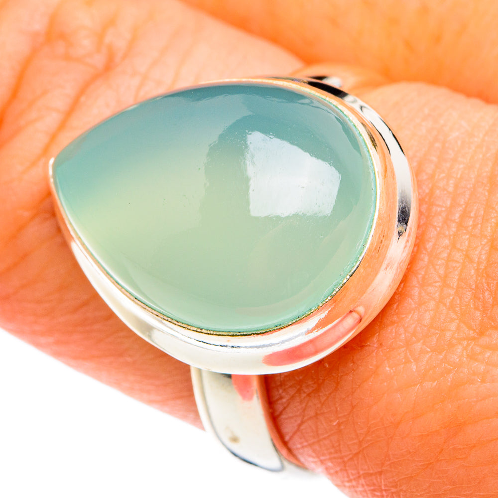 Aqua Chalcedony Rings handcrafted by Ana Silver Co - RING77412