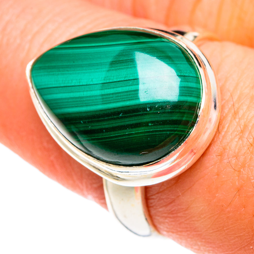 Malachite Rings handcrafted by Ana Silver Co - RING77418