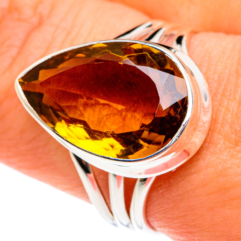 Mandarin Citrine Rings handcrafted by Ana Silver Co - RING77422