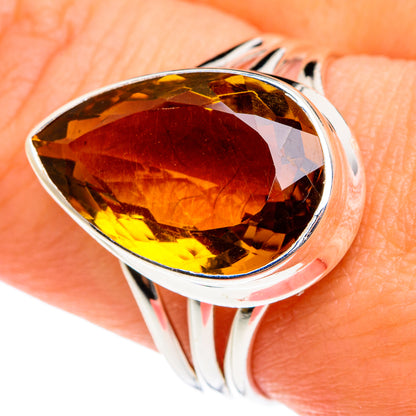 Mandarin Citrine Rings handcrafted by Ana Silver Co - RING77422