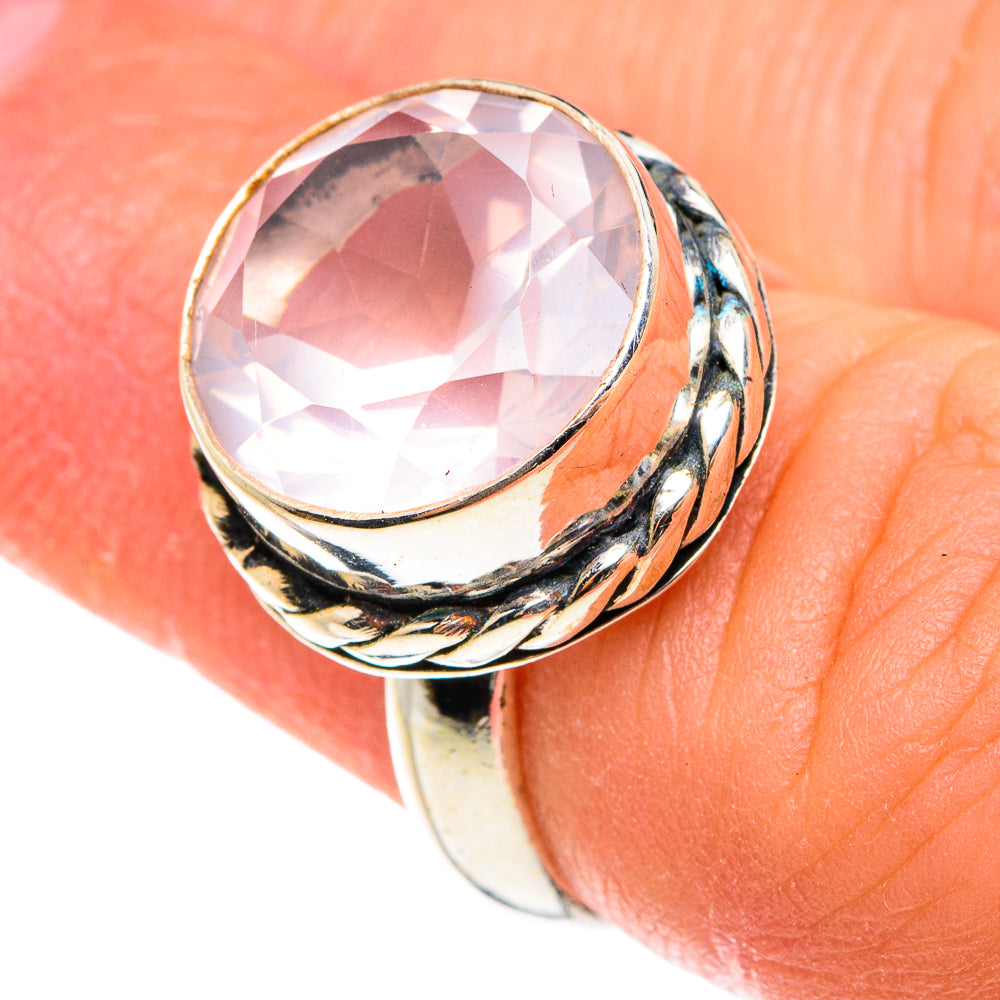Rose Quartz Rings handcrafted by Ana Silver Co - RING77424