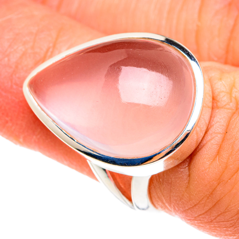Rose Quartz Rings handcrafted by Ana Silver Co - RING77426