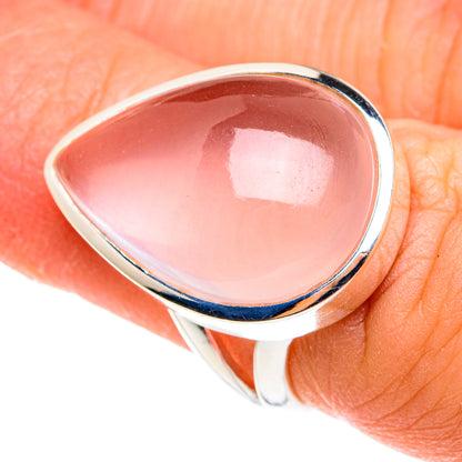 Rose Quartz Rings handcrafted by Ana Silver Co - RING77426