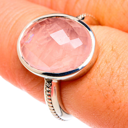 Rose Quartz Rings handcrafted by Ana Silver Co - RING77428