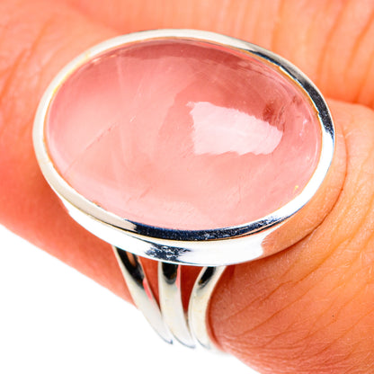 Rose Quartz Rings handcrafted by Ana Silver Co - RING77429