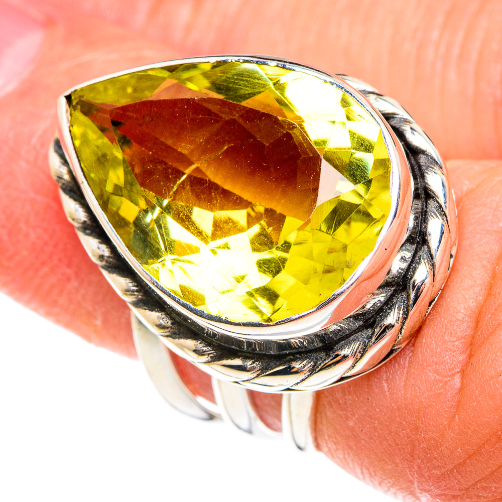 Lemon Quartz Rings handcrafted by Ana Silver Co - RING77443