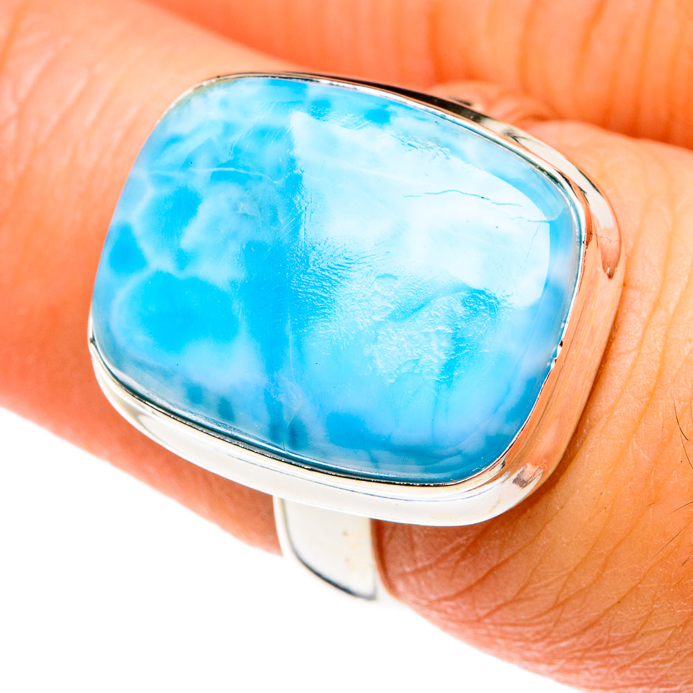 Larimar Rings handcrafted by Ana Silver Co - RING77449
