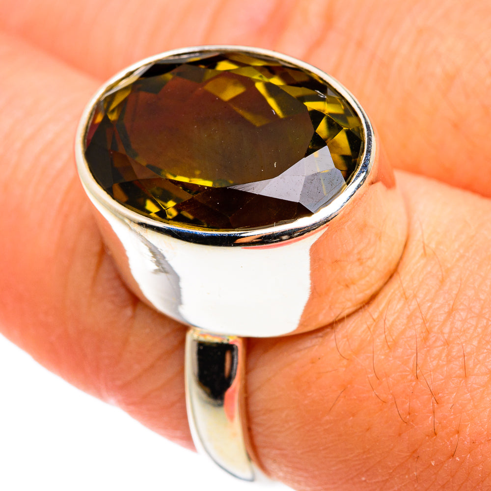 Olive Quartz Rings handcrafted by Ana Silver Co - RING77450