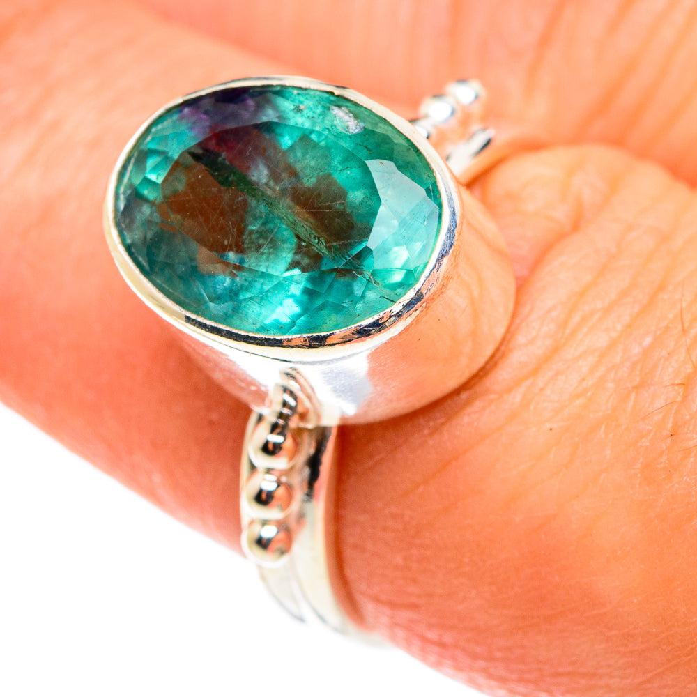 Blue Fluorite Rings handcrafted by Ana Silver Co - RING77451