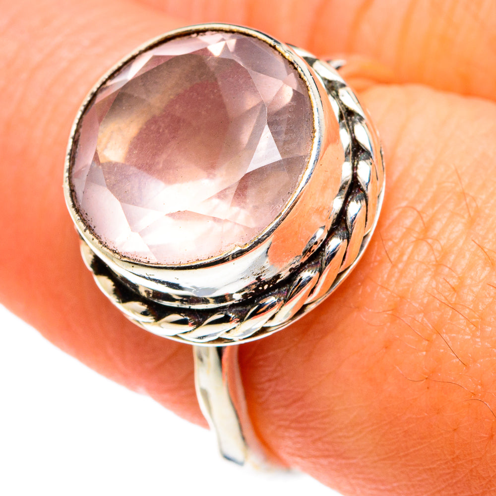 Rose Quartz Rings handcrafted by Ana Silver Co - RING77463
