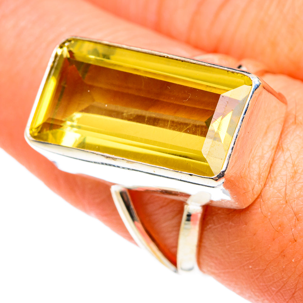 Lemon Quartz Rings handcrafted by Ana Silver Co - RING77477