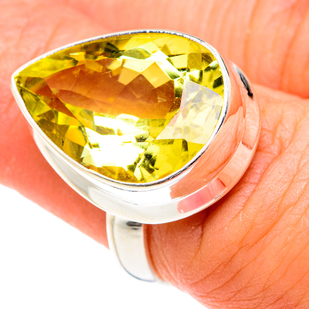 Lemon Quartz Rings handcrafted by Ana Silver Co - RING77478